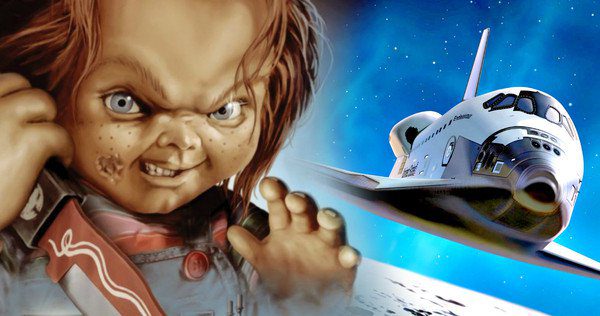 Chucky, Child's Play, space shuttle, killer doll, doll with knife