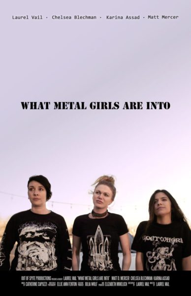 Brilliant poster art for Laurel Vail's 'What Metal Girls Are Into'